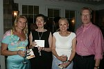 Gwendolyn Gleason, Carol Berne, Brenda Lane, Jed Levine<br>at the Alzheimer's Association New York City Chapter cocktail party at the Southampton residence of Mark Zurack and Kathy Ferguson on 8-12-05. photo by Rob Rich copyright 2005 516-676-3939 robwayne1@aol.com