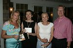 Gwendolyn Gleason, Carol Berne, Brenda Lane, Jed Levine<br>at the Alzheimer's Association New York City Chapter cocktail party at the Southampton residence of Mark Zurack and Kathy Ferguson on 8-12-05. photo by Rob Rich copyright 2005 516-676-3939 robwayne1@aol.com