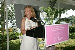 Bonnie Levin<br>at the Women's Council in support of the Leon Hess Cancer Center at the Monmouth Medical Center annual membership luncheon &quot The Power of Pink&quot at the home of Judith Stanley Coleman in Middletown, N.J. on 7-21-05. all photos by Rob Rich copyright 2005 516-676-3939 robwayne1@aol.com