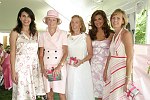 Susan Kyrillos, Judy Stanley Coleman, Bonnie Levin, Lauren Vernon,Bridgete Murphy <br>at the Women's Council in support of the Leon Hess Cancer Center at the Monmouth Medical Center annual membership luncheon &quot The Power of Pink&quot at the home of Judith Stanley Coleman in Middletown, N.J. on 7-21-05. all photos by Rob Rich copyright 2005 516-676-3939 robwayne1@aol.com