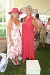 Debi Cantor and Karen Benson<br>at the Women's Council in support of the Leon Hess Cancer Center at the Monmouth Medical Center annual membership luncheon &quot The Power of Pink&quot at the home of Judith Stanley Coleman in Middletown, N.J. on 7-21-05. all photos by Rob Rich copyright 2005 516-676-3939 robwayne1@aol.com