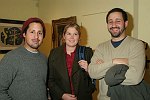 Manny Flaherty, Nora Farrell, David Gaynor<br> at the Gallery Artist Group Show at the Leila Taghinia-Milani Heller Gallery in Manhattan on 11-28-05. photo by Rob Rich copyright 2005 5160-676-3939 robwayne1@aol.com