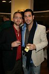Aleksander Taren, Joshua Wagner<br> at the Gallery Artist Group Show at the Leila Taghinia-Milani Heller Gallery in Manhattan on 11-28-05. photo by Rob Rich copyright 2005 5160-676-3939 robwayne1@aol.com