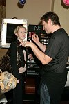Sarah Brown, Pietro Cabrini<br>The Launch of the Italian Makeup Line &quotNOUBA&quot at Frederick's in Manhattan, N.Y. on 11-2-05. photo by Rob Rich copyright 2005 516-676-3939 robwayne1@aol.com