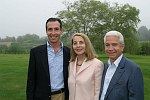 Michael Falk, Yvonne and Nasser Kazeminy<br>at a party honoring Elliot Spitzer at the Southampton, N.Y. residence of Annie and Michael Falk on 7-16-05. photo by S. Rosante for Rob Rich copyright 2005 516-676-3939 robwayne1@aol.com