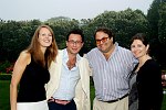 Laura Fenton, Jed Taxel, Ed Kleefield, Allyson Girardi<br>at a party honoring Elliot Spitzer at the Southampton, N.Y. residence of Annie and Michael Falk on 7-16-05. photo by S. Rosante for Rob Rich copyright 2005 516-676-3939 robwayne1@aol.com