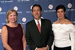 Laurie Hawkins, George Bodenheimer, and Jennifer Brusstar<br>at the Tug McGraw &quotYou Gotta Believe&quotGala at Gotham Hall in Manhattan, N.Y. on 11-140-05. photo by Ben Stronthman for Rob Rich copyright 2005 516-676-3939 robwayne1@aol.com