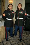 Sargeant Eddyson Guerra, Corporal Will Acosta<br>at the USO awards dinner at the Warldorf Astoria in Manhattan, N.Y. on 12-7-05. photo by Rob Rich copyright 2005 516-676-3939 robwayne1@aol.com