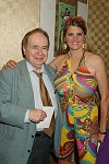 Joe Franklin, Bonnie Comley<br> at the opening night for &quotIn The Wings&quot, a new comedy by Stewart F. Lane at the Promenade Theatre and after party at Planet Hollywood in Manhattan, N.Y. on 9-28-05. photo by Rob Rich copyright 2005 516-676-3939 robwayne1@aol.com
