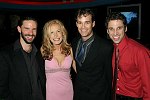 Director Jeremy Dobrish, actress Lisa Datz, Jimmy Ludwig (Spamalot) , actor Josh Prince<br> at the opening night for &quotIn The Wings&quot, a new comedy by Stewart F. Lane at the Promenade Theatre and after party at Planet Hollywood in Manhattan, N.Y. on 9-28-05. photo by Rob Rich copyright 2005 516-676-3939 robwayne1@aol.com