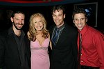 Director Jeremy Dobrish, actress Lisa Datz, Jimmy Ludwig (Spamalot) , actor Josh Prince<br> at the opening night for &quotIn The Wings&quot, a new comedy by Stewart F. Lane at the Promenade Theatre and after party at Planet Hollywood in Manhattan, N.Y. on 9-28-05. photo by Rob Rich copyright 2005 516-676-3939 robwayne1@aol.com