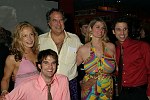 actor Brian Henderson, actress Lisa Datz , writer Stewart Lane, producer Bonnie Comley, actor Josh Prince<br> at the opening night for &quotIn The Wings&quot, a new comedy by Stewart F. Lane at the Promenade Theatre and after party at Planet Hollywood in Manhattan, N.Y. on 9-28-05. photo by Rob Rich copyright 2005 516-676-3939 robwayne1@aol.com