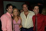 actor Brian Henderson, actress Lisa Datz , writer Stewart Lane,  actor Josh Prince<br> at the opening night for &quotIn The Wings&quot, a new comedy by Stewart F. Lane at the Promenade Theatre and after party at Planet Hollywood in Manhattan, N.Y. on 9-28-05. photo by Rob Rich copyright 2005 516-676-3939 robwayne1@aol.com